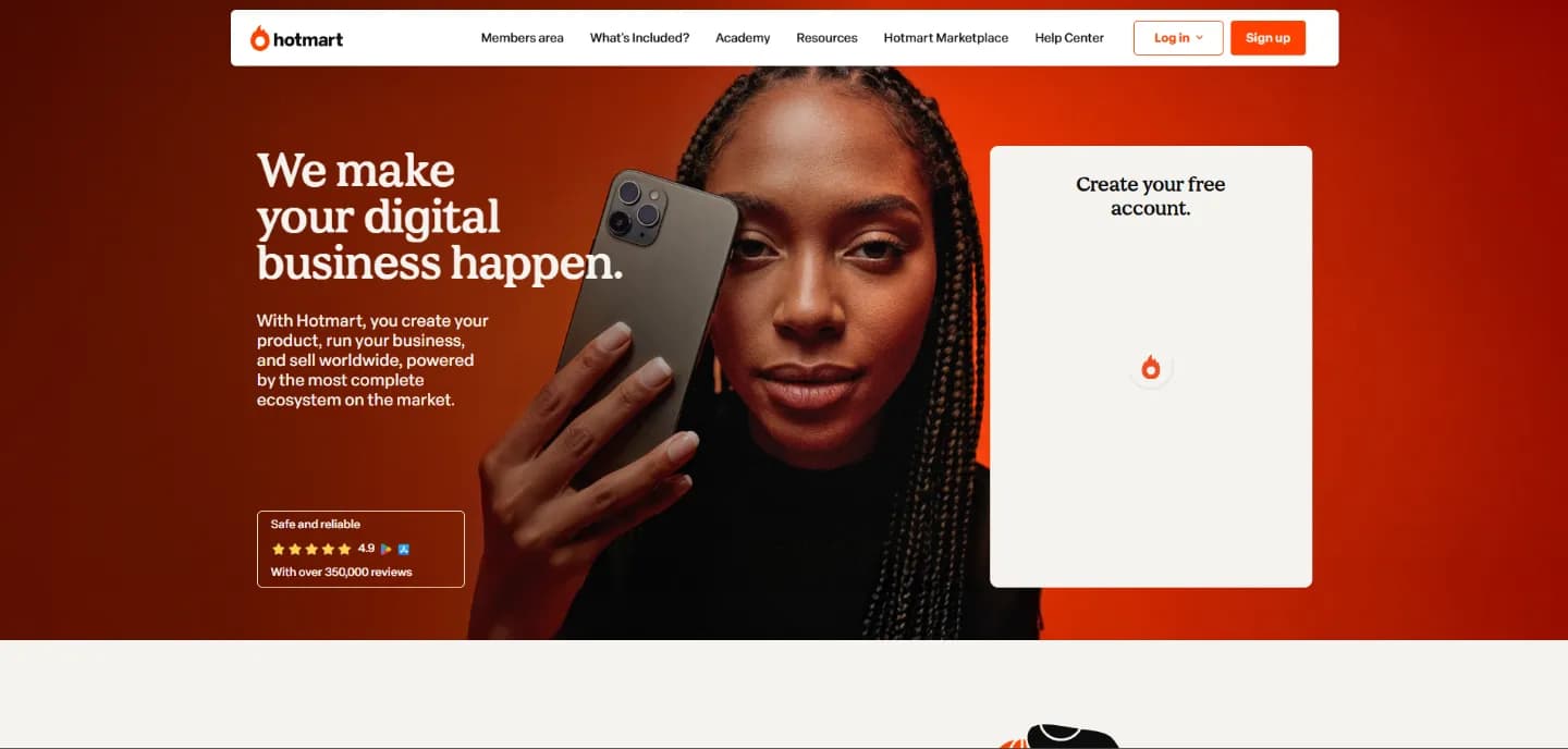 Hotmart homepage